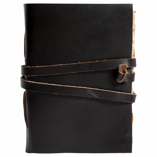 The Wizard's Notes vintage leather journal for spells, secrets, and strategy with quality paper and durable binding
