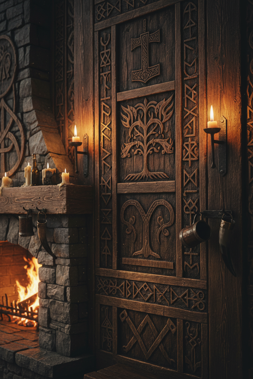Runic Wall Detail